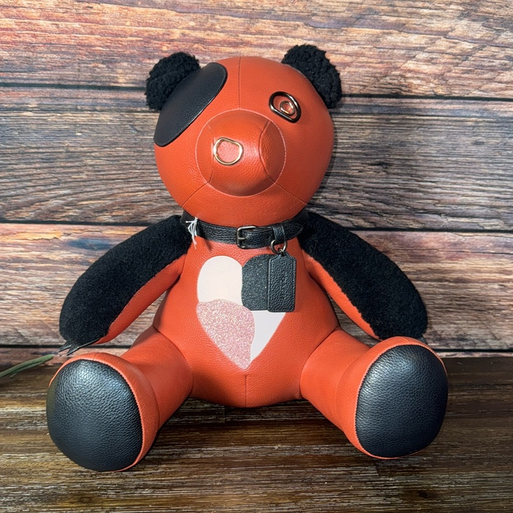 Coach FUZZ Collectible Plush Leather Bear